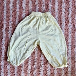 Yellow Lightweight Cotton Jersey Harem Pants